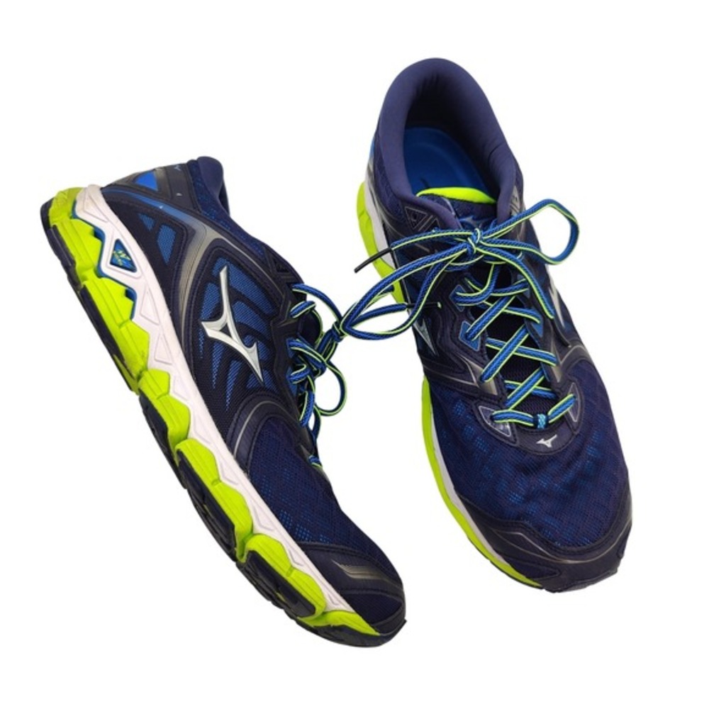 Mizuno Mens Gorpcore Sporty Wave Sky Running Shoes 15 Blue Neon Green J1GC170203